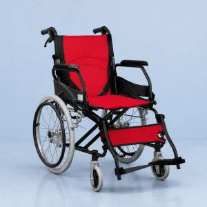 Silla en aluminio con apoyabrazos abatibles