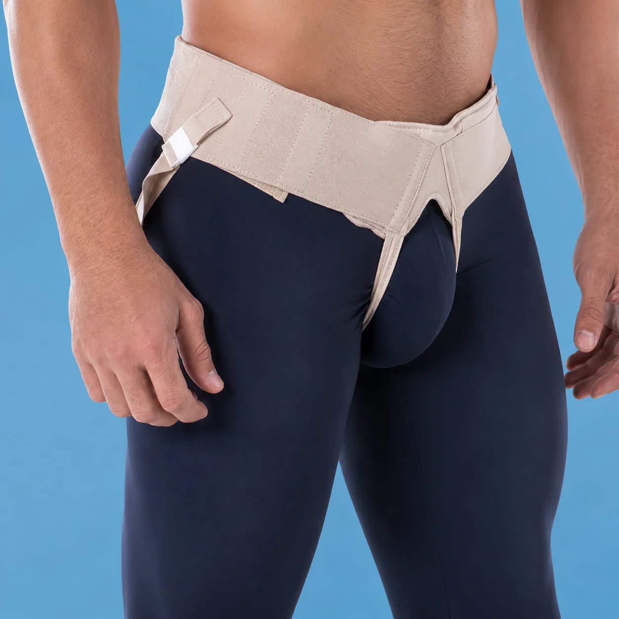 Braguero inguinal ajustable para soporte de hernia