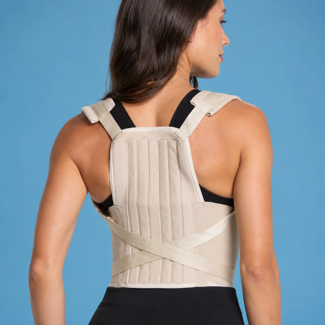 Soporte dorsolumbar ajustable para espalda media y baja