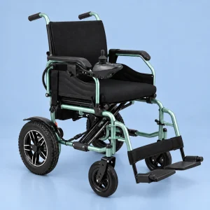 Silla de Ruedas Eléctrica Plegable en Acero