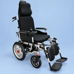 Silla de ruedas eléctrica reclinable con cabezal